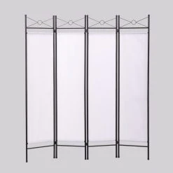 New 🔥 White Metal Decorative Mesh Privacy Screen by Unbranded 🔔