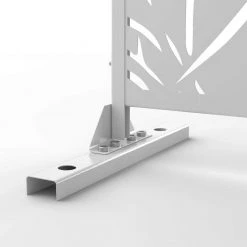 Outlet 😍 6.5 ft. H x 4 ft. W Patio Laser Cut Metal Privacy Screen in White 3 Panels by Unbranded 😀 -Cheap Fence Gates Plus Store white outdoor privacy screens sw pm wh 06 fa 1000