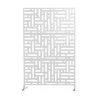Discount ✨ 6.3 ft. H x 3.9 ft. W White Laser Cut Metal Privacy Screen 3 Panels by Unbranded 🛒