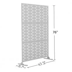 Budget 🎁 Patio Laser Cut Metal Privacy Screen in White by Unbranded ✔️ 9 Budget 🎁 Patio Laser Cut Metal Privacy Screen in White by Unbranded ✔️ -Cheap Fence Gates Plus Store white outdoor privacy screens xz511bz44 1f 1000