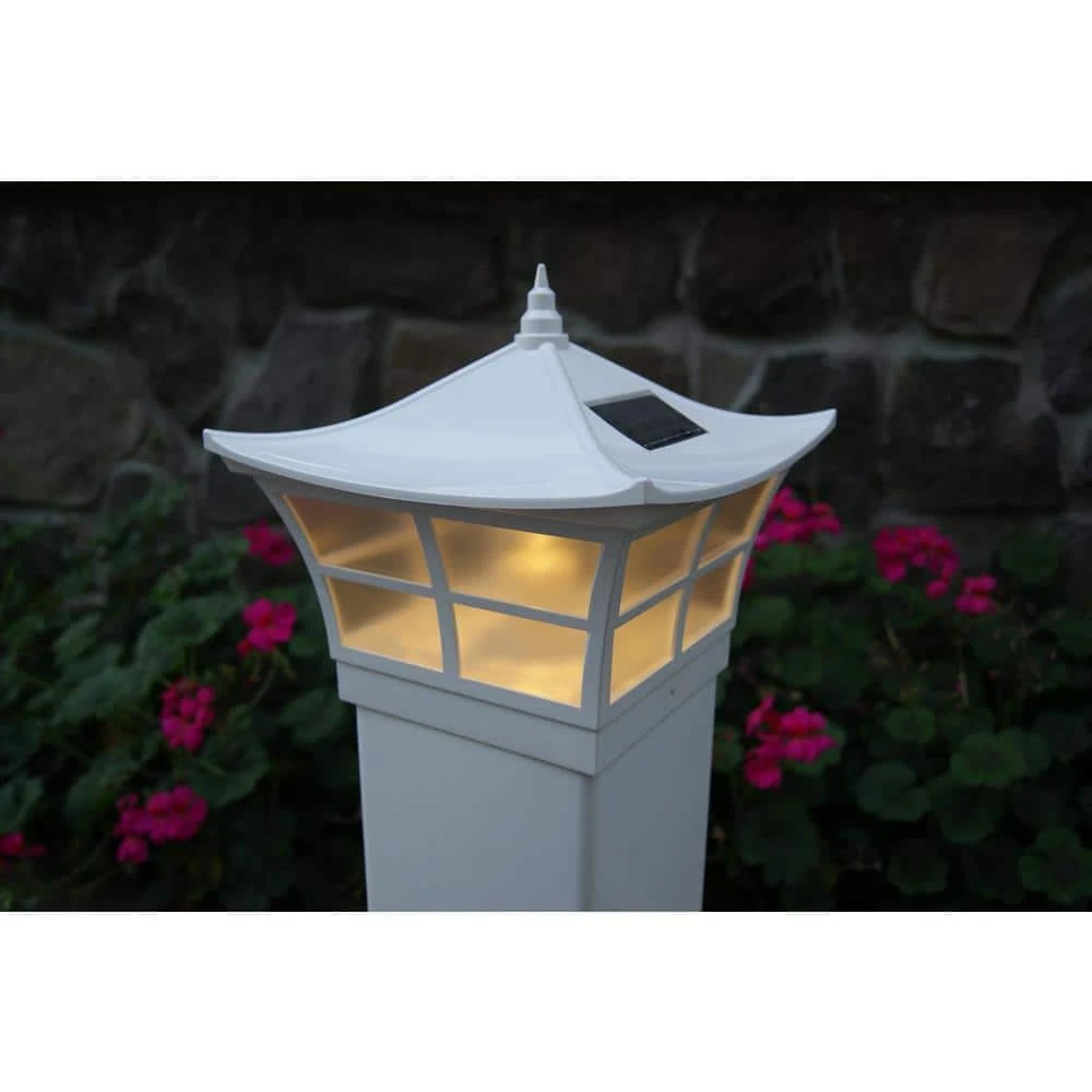 Coupon ⭐ Ambience 5 in. x 5 in. Outdoor White Vinyl LED Solar Post Cap (2-Pack) by Classy Caps ⭐ 7 Coupon ⭐ Ambience 5 in. x 5 in. Outdoor White Vinyl LED Solar Post Cap (2-Pack) by Classy Caps ⭐ - Image 5