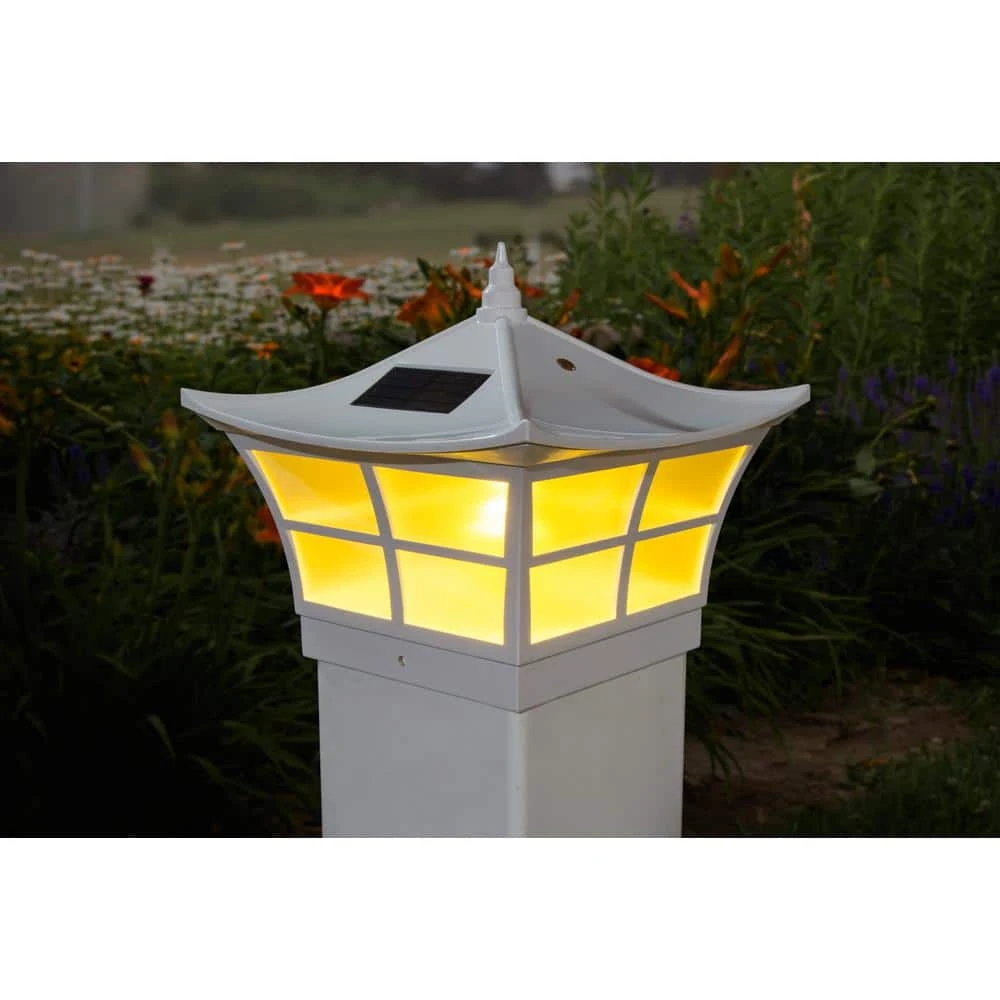 Coupon ⭐ Ambience 5 in. x 5 in. Outdoor White Vinyl LED Solar Post Cap (2-Pack) by Classy Caps ⭐ 5 Coupon ⭐ Ambience 5 in. x 5 in. Outdoor White Vinyl LED Solar Post Cap (2-Pack) by Classy Caps ⭐ - Image 3