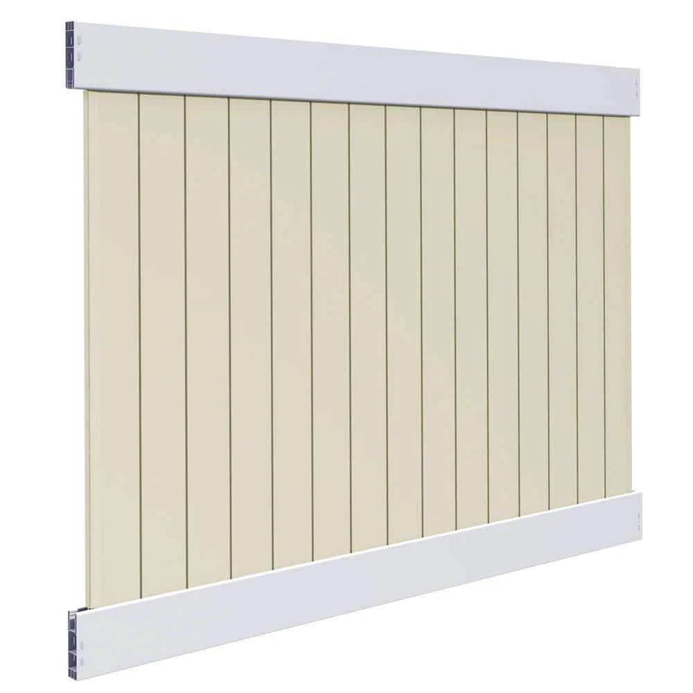 Best Sale ✔️ Roosevelt 6 ft. H x 8 ft. W Two-Toned White and Sand Vinyl Privacy Fence Panel Kit by Veranda ✨ 5 Best Sale ✔️ Roosevelt 6 ft. H x 8 ft. W Two-Toned White and Sand Vinyl Privacy Fence Panel Kit by Veranda ✨ - Image 3