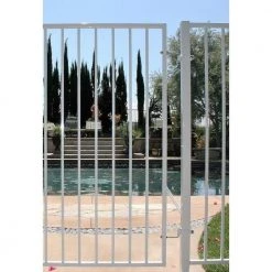 Promo 🔥 Pro Series 4.84 ft. H x 7.75 ft. W White Steel Fence Panel by US Door and Fence ⌛ -Cheap Fence Gates Plus Store white us door and fence metal fence panels f2ghds93x58wus 31 1000