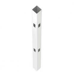 Best deal 🥰 Pro Series 4 in. x 4 in. x 6 ft. White Vinyl Scalloped Routed Corner Fence Post by Veranda 👍