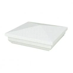 Flash Sale ✔️ 5 in. x 5 in. White Vinyl New England Fence Post Cap by Veranda ✨