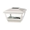 Wholesale 👍 4 in. x 4 in. White Vinyl Solar Pyramid Post Cap with White Base by Veranda 🤩 -Cheap Fence Gates Plus Store white veranda deck post caps 132389 64 1000