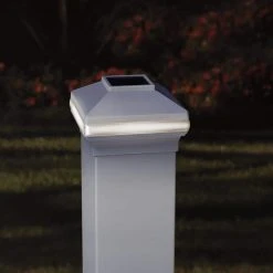 Hot Sale β€οΈ 5 in. x 5 in. White Vinyl Solar-Powered Pyramid Fence Post Cap by Veranda 𧨠7 Hot Sale β€οΈ 5 in. x 5 in. White Vinyl Solar-Powered Pyramid Fence Post Cap by Veranda 𧨠-Cheap Fence Gates Plus Store white veranda deck post caps 144427 c3 1000