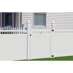 Best Sale 🎉 5 in. x 5 in. White Vinyl Gothic Fence Post Cap by Veranda 🎁 -Cheap Fence Gates Plus Store white veranda deck post caps 194920 fa 1000