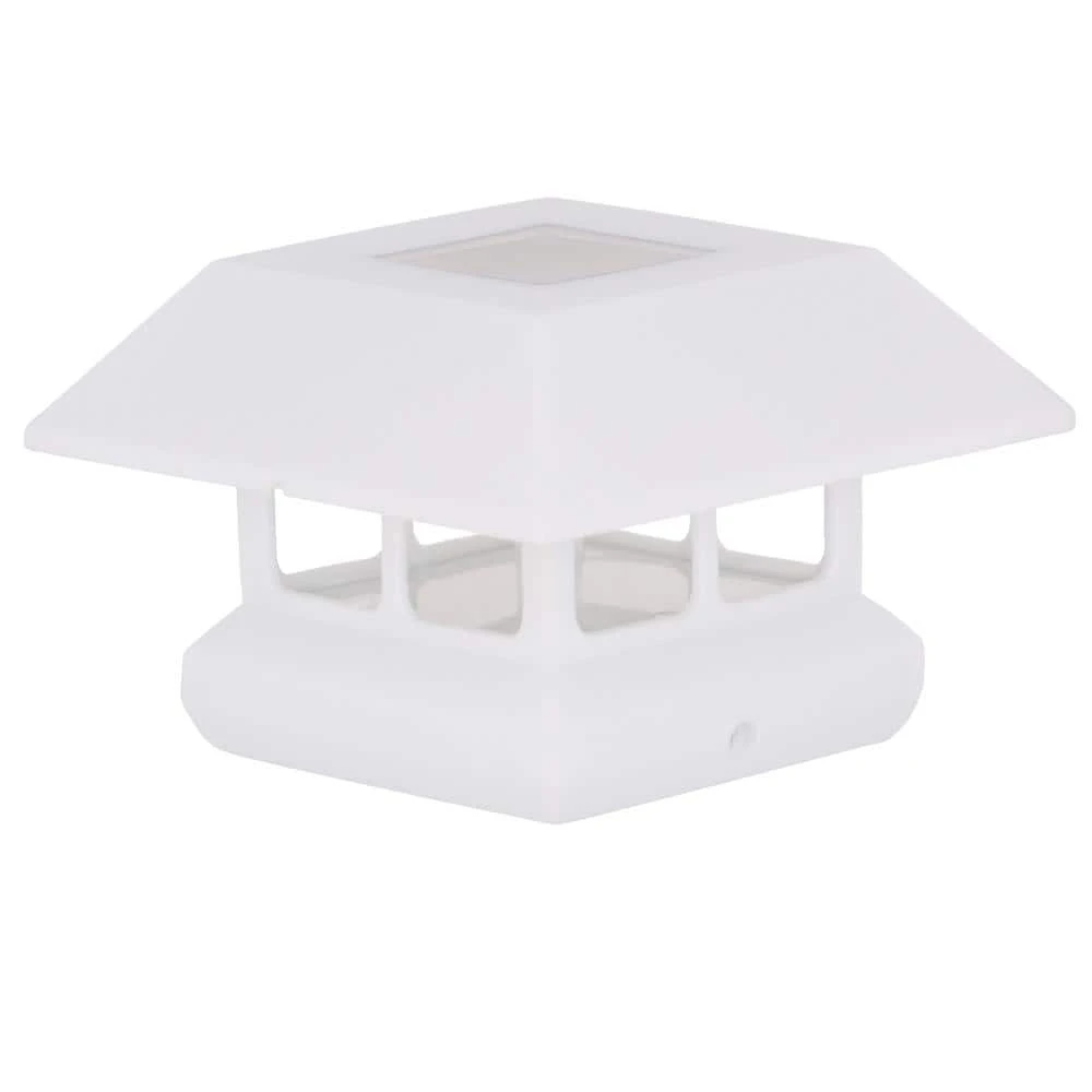 Promo 🔔 4 in. x 4 in. 7 Lumens White Plastic Solar Post Cap (Common: 4 in. x 4 in. ; Actual: 3-5/8 in. x 3-5/8 in. ) by Veranda ⭐ 5 Promo 🔔 4 in. x 4 in. 7 Lumens White Plastic Solar Post Cap (Common: 4 in. x 4 in. ; Actual: 3-5/8 in. x 3-5/8 in. ) by Veranda ⭐ - Image 3
