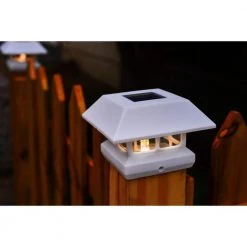 Promo 🔔 4 in. x 4 in. 7 Lumens White Plastic Solar Post Cap (Common: 4 in. x 4 in. ; Actual: 3-5/8 in. x 3-5/8 in. ) by Veranda ⭐ 10 Promo 🔔 4 in. x 4 in. 7 Lumens White Plastic Solar Post Cap (Common: 4 in. x 4 in. ; Actual: 3-5/8 in. x 3-5/8 in. ) by Veranda ⭐ -Cheap Fence Gates Plus Store white veranda deck post caps 2211 f11w7 4f 1000