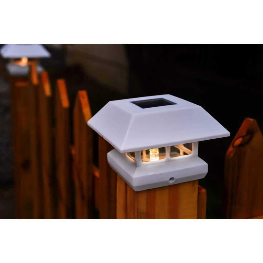 Promo 🔔 4 in. x 4 in. 7 Lumens White Plastic Solar Post Cap (Common: 4 in. x 4 in. ; Actual: 3-5/8 in. x 3-5/8 in. ) by Veranda ⭐ 6 Promo 🔔 4 in. x 4 in. 7 Lumens White Plastic Solar Post Cap (Common: 4 in. x 4 in. ; Actual: 3-5/8 in. x 3-5/8 in. ) by Veranda ⭐ - Image 4