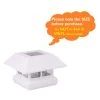 Promo 🔔 4 in. x 4 in. 7 Lumens White Plastic Solar Post Cap (Common: 4 in. x 4 in. ; Actual: 3-5/8 in. x 3-5/8 in. ) by Veranda ⭐ -Cheap Fence Gates Plus Store white veranda deck post caps 2211 f11w7 64 1000