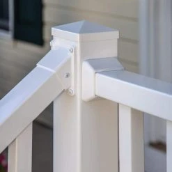 Budget 🔔 4 in. x 4 in. White Pyramid Post Cap with Glue by Veranda 🎁 5 Budget 🔔 4 in. x 4 in. White Pyramid Post Cap with Glue by Veranda 🎁 -Cheap Fence Gates Plus Store white veranda deck post caps 73012417 31 1000