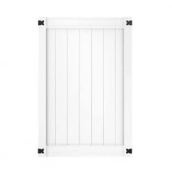 Discount ✨ Pro Series 4 ft. W x 6 ft. H White Vinyl Woodbridge Privacy Fence Gate by Veranda ⭐