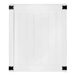 Cheapest ✔️ Pro Series 4 ft. W x 5 ft. H White Vinyl Woodbridge Privacy Fence Gate by Veranda 🔥