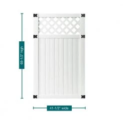 Brand new โจ 3-1/2 ft. W x 6 ft. H White Vinyl Lewiston Lattice Top Fence Gate by Veranda ๐ 15 Brand new โจ 3-1/2 ft. W x 6 ft. H White Vinyl Lewiston Lattice Top Fence Gate by Veranda ๐ -Cheap Fence Gates Plus Store white veranda vinyl fence gates 181972 76 1000