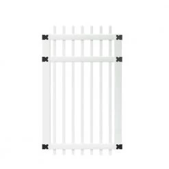 Flash Sale ⭐ 3-1/2 ft. W x 6 ft. H White Vinyl Manchester Spaced Picket Fence Gate by Veranda ❤️