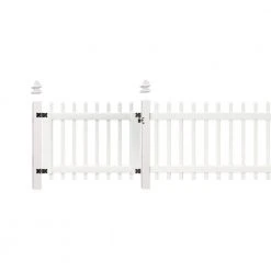 Promo 😉 3-1/2 ft. W x 3 ft. H White Vinyl Chelsea Spaced Picket Fence Gate by Veranda ❤️ -Cheap Fence Gates Plus Store white veranda vinyl fence gates 181980 1f 1000