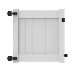 Best Sale 👍 Linden 4 ft. W x 4 ft. H White Vinyl Un-Assembled Fence Gate by Veranda 😀