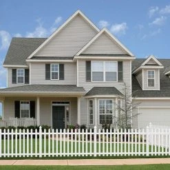 Best Pirce 👏 Glendale 4 ft. H x 8 ft. W White Vinyl Spaced Picket Fence Panel with Pointed Pickets by Veranda ✨ -Cheap Fence Gates Plus Store white veranda vinyl fence panels 128004 77 1000