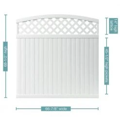 Coupon ๐ Lewiston 6 ft. H x 6 ft. W White Vinyl Arched Lattice Top Unassembled Fence Panel by Veranda ๐ 8 Coupon ๐ Lewiston 6 ft. H x 6 ft. W White Vinyl Arched Lattice Top Unassembled Fence Panel by Veranda ๐ -Cheap Fence Gates Plus Store white veranda vinyl fence panels 128012 40 1000