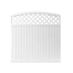 Coupon π Lewiston 6 ft. H x 6 ft. W White Vinyl Arched Lattice Top Unassembled Fence Panel by Veranda π