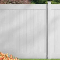 Best Sale ❤️ Dover 6 ft. H x 8 ft. W Vinyl Privacy Fence Panel Kit by Veranda 🎁 -Cheap Fence Gates Plus Store white veranda vinyl fence panels 141569 77 1000
