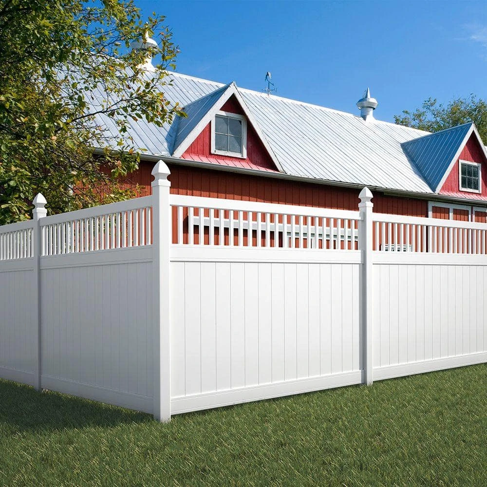Cheap โ Pro-Series 6 ft. H x 8 ft. W White Vinyl Woodbridge Closed Picket Top Fence Panel - Unassembled by Veranda ๐ 6 Cheap โ Pro-Series 6 ft. H x 8 ft. W White Vinyl Woodbridge Closed Picket Top Fence Panel - Unassembled by Veranda ๐ - Image 4