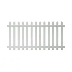 Brand new 🌟 Glendale 4 ft. H x 8 ft. W White Vinyl Spaced Picket Unassembled Fence Panel with 😍 Dog Ear Pickets by Veranda ❤️