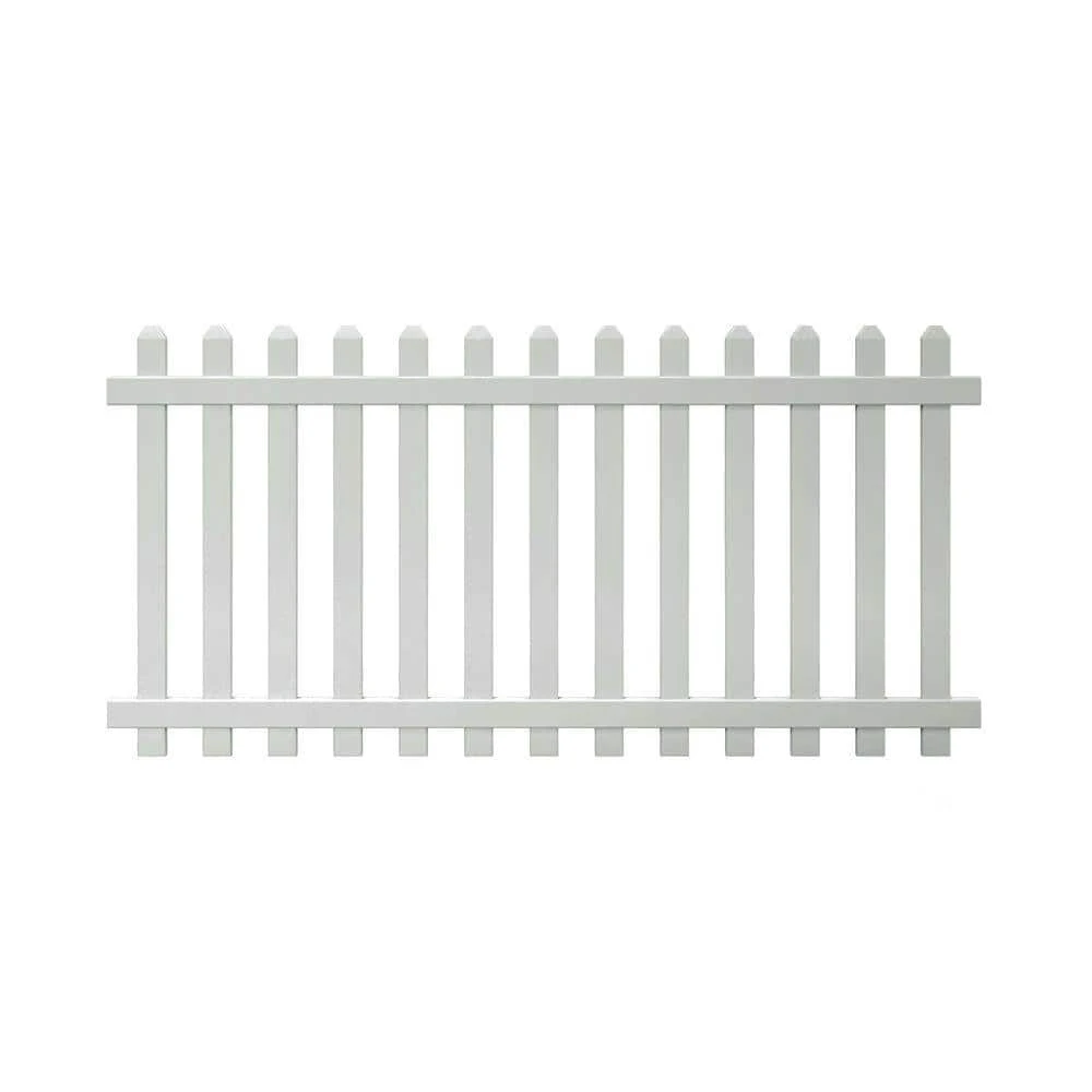 Brand new 🌟 Glendale 4 ft. H x 8 ft. W White Vinyl Spaced Picket Unassembled Fence Panel with 😍 Dog Ear Pickets by Veranda ❤️ 3 Brand new 🌟 Glendale 4 ft. H x 8 ft. W White Vinyl Spaced Picket Unassembled Fence Panel with 😍 Dog Ear Pickets by Veranda ❤️