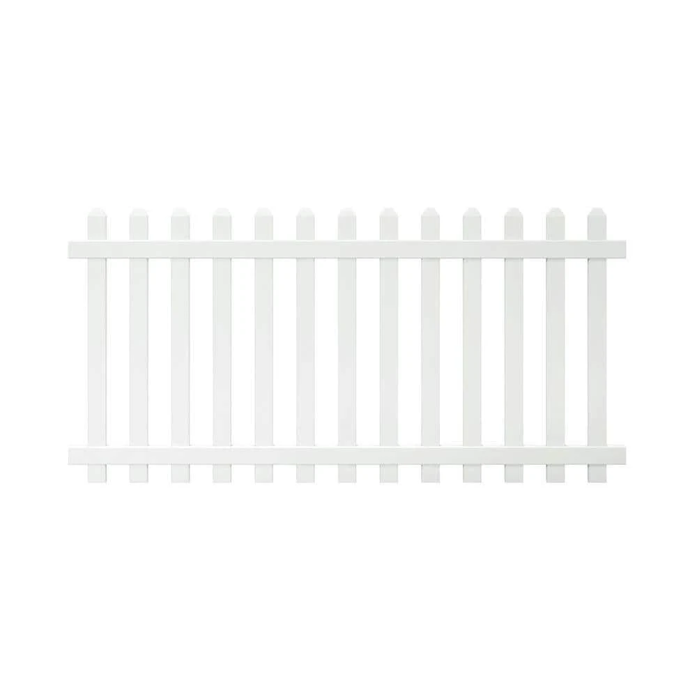 Brand new 🌟 Glendale 4 ft. H x 8 ft. W White Vinyl Spaced Picket Unassembled Fence Panel with 😍 Dog Ear Pickets by Veranda ❤️ 6 Brand new 🌟 Glendale 4 ft. H x 8 ft. W White Vinyl Spaced Picket Unassembled Fence Panel with 😍 Dog Ear Pickets by Veranda ❤️ - Image 4