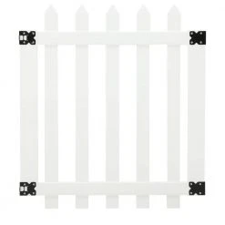 Buy ✔️ Glendale 3.5 ft. W x 4 ft. H White Vinyl Spaced Picket Fence Gate with 3 in. Pointed Pickets by Veranda ⌛ -Cheap Fence Gates Plus Store white veranda vinyl fence panels 181981 40 1000
