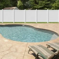 Budget ✔️ Overland 6 ft. H x 6 ft. W White Vinyl Privacy Fence Panel Kit by Veranda ❤️ -Cheap Fence Gates Plus Store white veranda vinyl fence panels 240149 44 1000