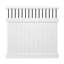 Coupon 🔔 Pro Series 6 ft. x 6 ft. Woodbridge Baluster Top Unassembled Vinyl Fence Panel by Veranda ✔️