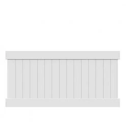 New ✔️ Linden 4 ft. H x 8 ft. W White Vinyl Privacy Fence Panel Kit by Veranda 👍