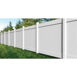 Coupon 🛒 Linden 5 ft. H x 8 ft. W White Vinyl Un-Assembled Fence Panel by Veranda 🛒 -Cheap Fence Gates Plus Store white veranda vinyl fence panels 73014721 1f 1000