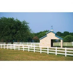 Buy ❤️ 5 in. x 5 in. x 7 ft. Vinyl White Ranch 3-Rail Line Post by Veranda ⭐ -Cheap Fence Gates Plus Store white veranda vinyl fence posts 9126 76 1000