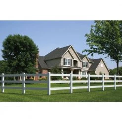 Buy ❤️ 5 in. x 5 in. x 7 ft. Vinyl White Ranch 3-Rail Line Post by Veranda ⭐ -Cheap Fence Gates Plus Store white veranda vinyl fence posts 9126 fa 1000