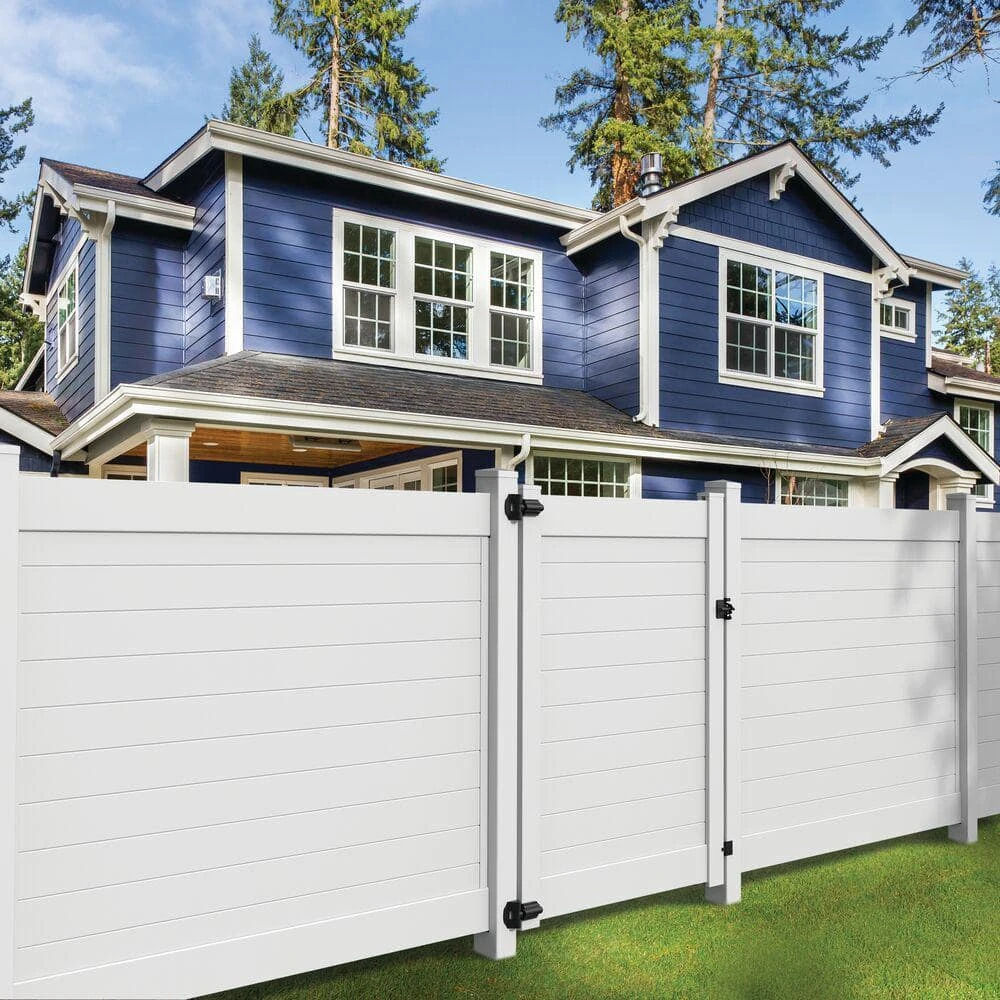 New ๐ Horizontal Fence 6 ft. x 8 ft. White Vinyl Privacy Panel Kit by Barrette Outdoor Living โจ 4 New ๐ Horizontal Fence 6 ft. x 8 ft. White Vinyl Privacy Panel Kit by Barrette Outdoor Living โจ - Image 2