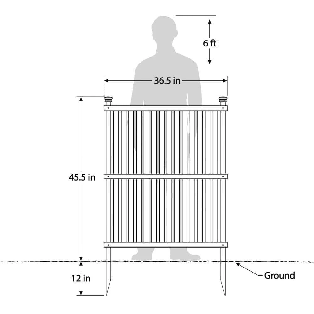 Cheapest ๐ 3.8 ft. H x 3 ft. W Wilmington White Vinyl Privacy Screen (2-Pack) by Enclo Privacy Screens ๐ 5 Cheapest ๐ 3.8 ft. H x 3 ft. W Wilmington White Vinyl Privacy Screen (2-Pack) by Enclo Privacy Screens ๐ - Image 3