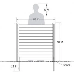 Flash Sale 🎁 4 ft. x 4 ft. Premium White Vinyl Privacy Fence Panel Screen Enclosure by Enclo Privacy Screens ✔️ -Cheap Fence Gates Plus Store white vinyl pvc enclo privacy screens vinyl fence panels zp19014 40 1000