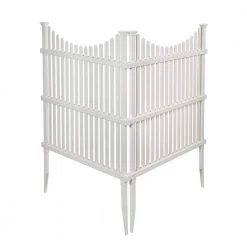 Flash Sale 🥰 4 ft. H x 3 ft. W White Vinyl Huntersville Privacy Screen (2-Pack) by Enclo Privacy Screens ✔️