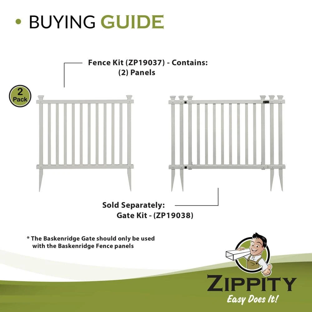Cheapest ๐ 4.3 ft. W x 3 ft. H White Vinyl Baskenridge Fence Gate by Zippity Outdoor Products โ 9 Cheapest ๐ 4.3 ft. W x 3 ft. H White Vinyl Baskenridge Fence Gate by Zippity Outdoor Products โ - Image 7