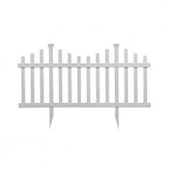 Brand new 🧨 2.5 ft. x 4.7 ft. Madison No-Dig Vinyl Garden Picket Fence Panel Kit (2-Pack) by Zippity Outdoor Products 🔥