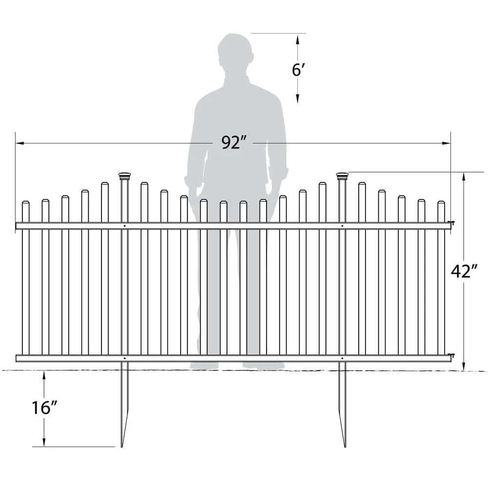 Hot Sale 👍 42 in. H x 92 in. W Manchester Semi-Permanent Vinyl Fence Panel Kit (2-Pack) by Zippity Outdoor Products ⌛ 5 Hot Sale 👍 42 in. H x 92 in. W Manchester Semi-Permanent Vinyl Fence Panel Kit (2-Pack) by Zippity Outdoor Products ⌛ - Image 3