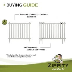 Brand new π€© 3 ft. H x 3.5 ft. W Baskenridge No-Dig Vinyl Garden Picket Fence Panel Kit (2-Pack) by Zippity Outdoor Products π 11 Brand new π€© 3 ft. H x 3.5 ft. W Baskenridge No-Dig Vinyl Garden Picket Fence Panel Kit (2-Pack) by Zippity Outdoor Products π -Cheap Fence Gates Plus Store white vinyl pvc zippity outdoor products vinyl fence panels zp19037 4f 1000