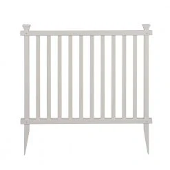 Brand new 🤩 3 ft. H x 3.5 ft. W Baskenridge No-Dig Vinyl Garden Picket Fence Panel Kit (2-Pack) by Zippity Outdoor Products 👏