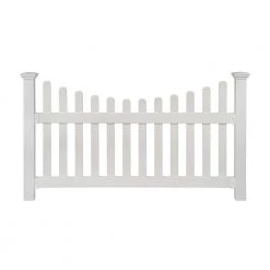 Deals 🤩 3.5 ft. H x 6 ft. W Permanent All American Vinyl Picket Fence Panel Kit with No-Dig Anchor and Cap by Zippity Outdoor Products 🤩 -Cheap Fence Gates Plus Store white vinyl pvc zippity outdoor products vinyl fence panels zp19041 c3 1000
