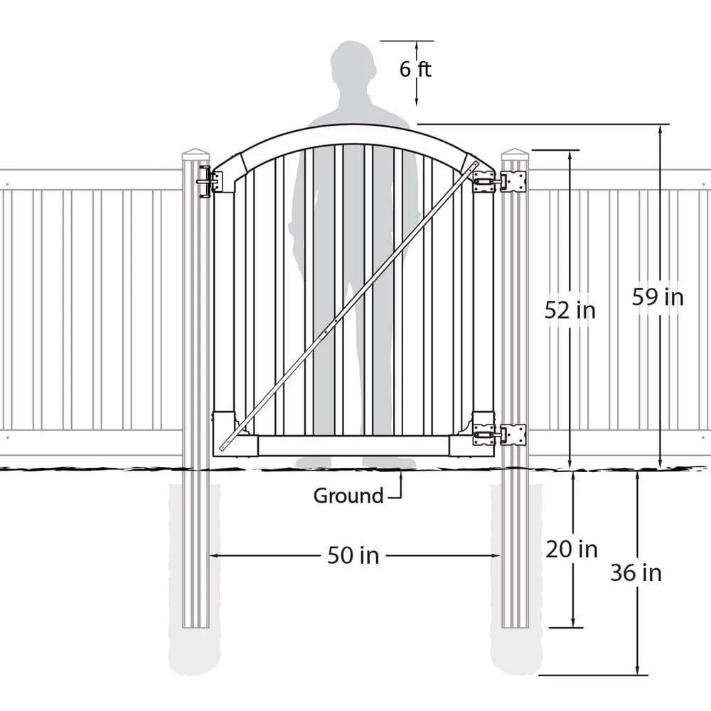 Discount 🤩 4 ft. x 4 ft. Premium Vinyl Yard and Pool Fence Gate with Powder ⌛ Coated Stainless Steel Hardware by WamBam Fence ❤️ 5 Discount 🤩 4 ft. x 4 ft. Premium Vinyl Yard and Pool Fence Gate with Powder ⌛ Coated Stainless Steel Hardware by WamBam Fence ❤️ - Image 3